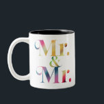 Caneca De Café Em Dois Tons Senhor & Senhor Gay Despedida de Solteiro Casament<br><div class="desc">Senhor & Senhor Gay Despedida de Solteiro Casamento Gay</div>