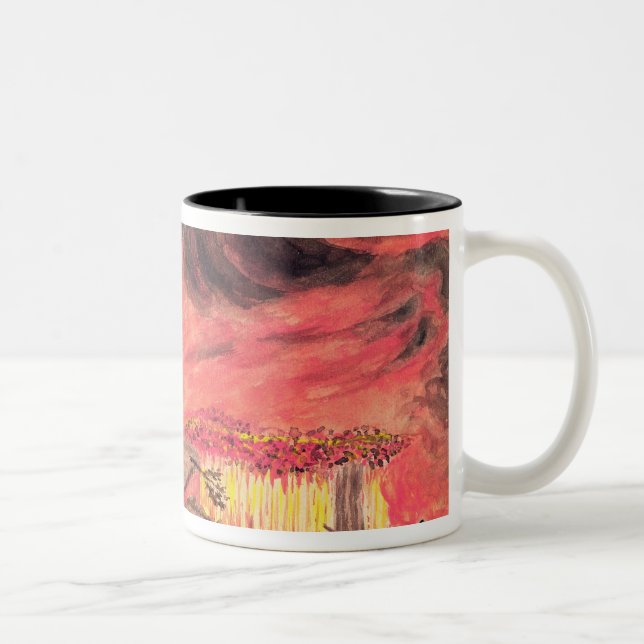 Caneca De Café Em Dois Tons Senhor William Hamilton que estuda a erupção (Direita)