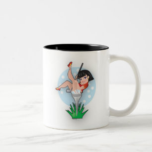 Caneca De Café Em Dois Tons Senhora em um T de golfe
