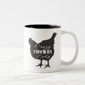 Caneca De Café Em Dois Tons Senhora Frango Louca