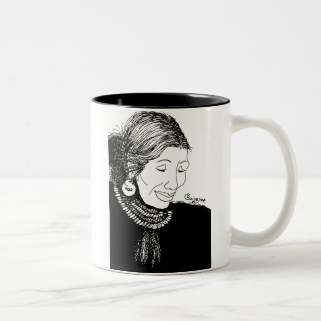 Caneca De Café Em Dois Tons senhora Indígena (Direita)