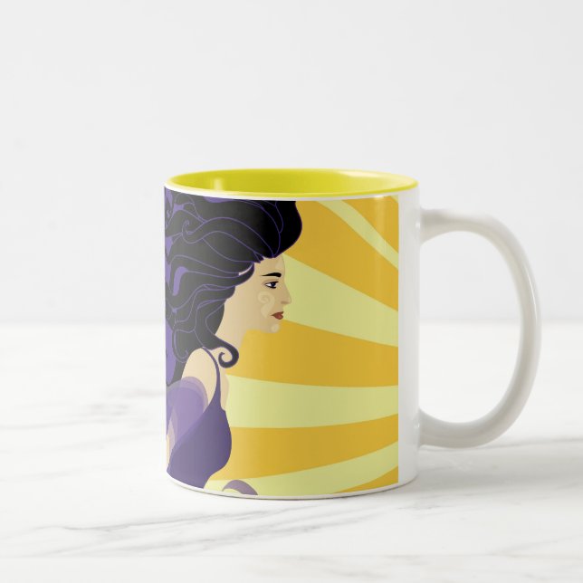 Caneca De Café Em Dois Tons Senhora Noite (Direita)