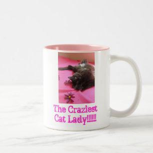 Caneca De Café Em Dois Tons Senhora orgulhosa do gato de 2 b