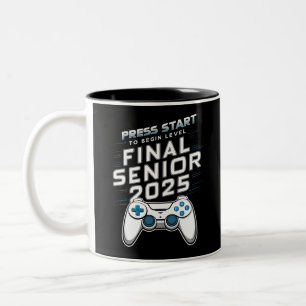 Caneca De Café Em Dois Tons Sênior 2025 Turma de 2025 Jogador Video Games