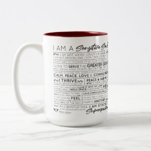 Caneca De Café Em Dois Tons Sensibilidade é a sua superpotência, Mug de Dois T