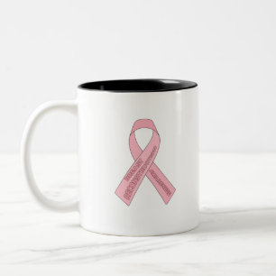 Caneca De Café Em Dois Tons Sensibilização para a reconstrução do seio