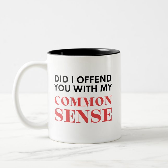 Caneca De Café Em Dois Tons Senso comum (Esquerda)