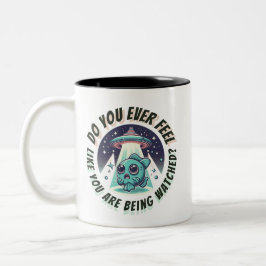 Caneca De Café Em Dois Tons Sente-se observado? Peixe