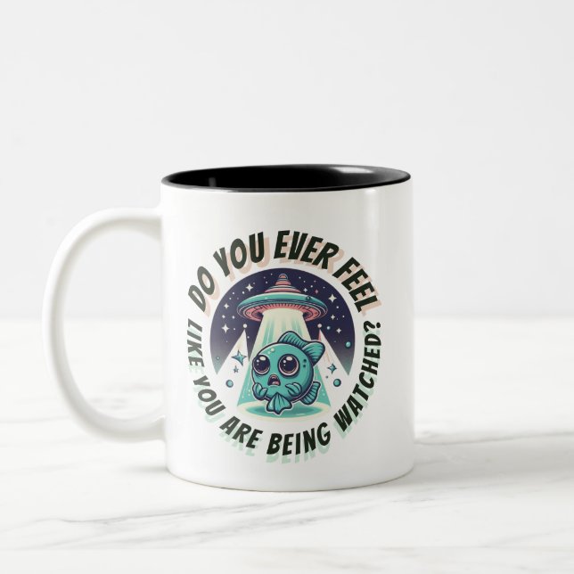 Caneca De Café Em Dois Tons Sente-se observado? Peixe (Esquerda)