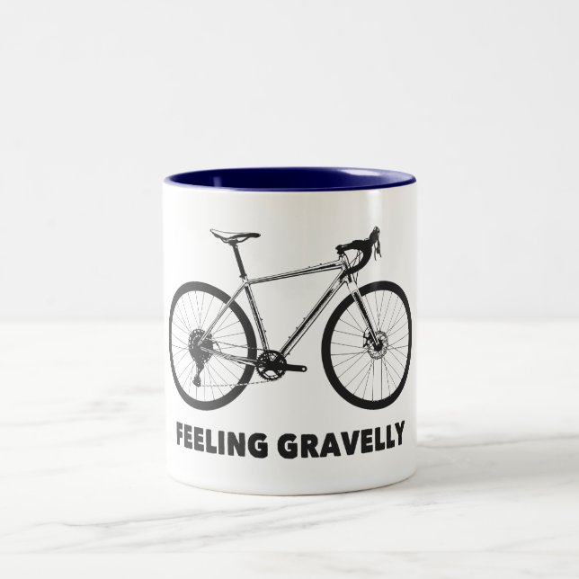 Caneca De Café Em Dois Tons Sentindo Ciclo Gravemente (Centro)