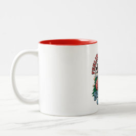 Caneca De Café Em Dois Tons Sentindo-se Alegre Natal Papai Noel