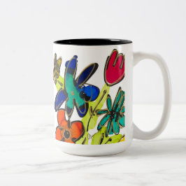 Caneca De Café Em Dois Tons Sentir o Groovy Coffee Mug