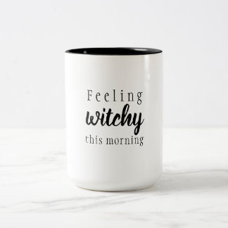 Caneca De Café Em Dois Tons Sentir-Se Testemunha Esta Manhã Queda No Outono De