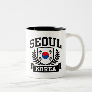 Caneca De Café Em Dois Tons Seoul Coreia