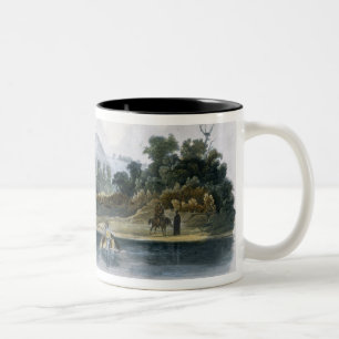 Caneca De Café Em Dois Tons Sepultura nas colinas do melro, placa de Washinga
