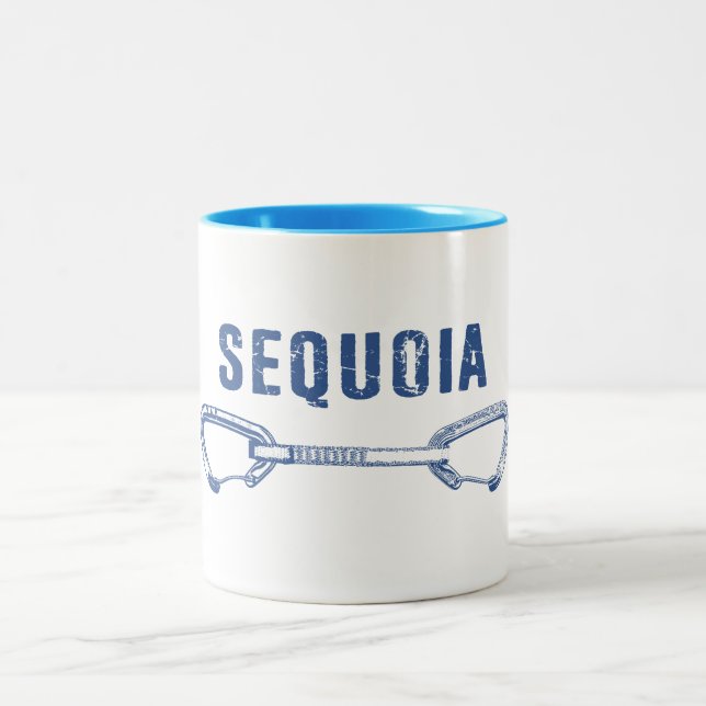 Caneca De Café Em Dois Tons Sequoia National Park Escalada Quickdraw (Centro)