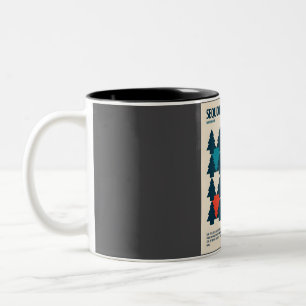Caneca De Café Em Dois Tons Sequoia National Park Retro Viagem Art