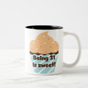 Caneca De Café Em Dois Tons Ser 21 é t-shirt e presentes doces do aniversári