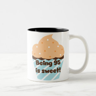 Caneca De Café Em Dois Tons Ser 95 é t-shirt e presentes doces do aniversári