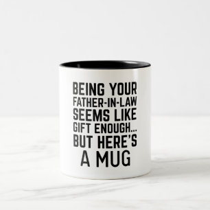 Caneca De Café Em Dois Tons Ser seu sogro parece ser presente suficiente