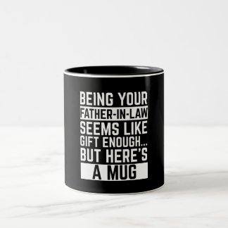Caneca De Café Em Dois Tons Ser seu sogro parece ser presente suficiente