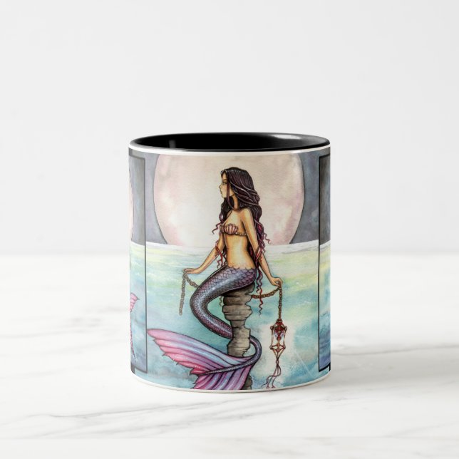 Caneca De Café Em Dois Tons Sereia Encantada Mug de Molly Harrison (Centro)