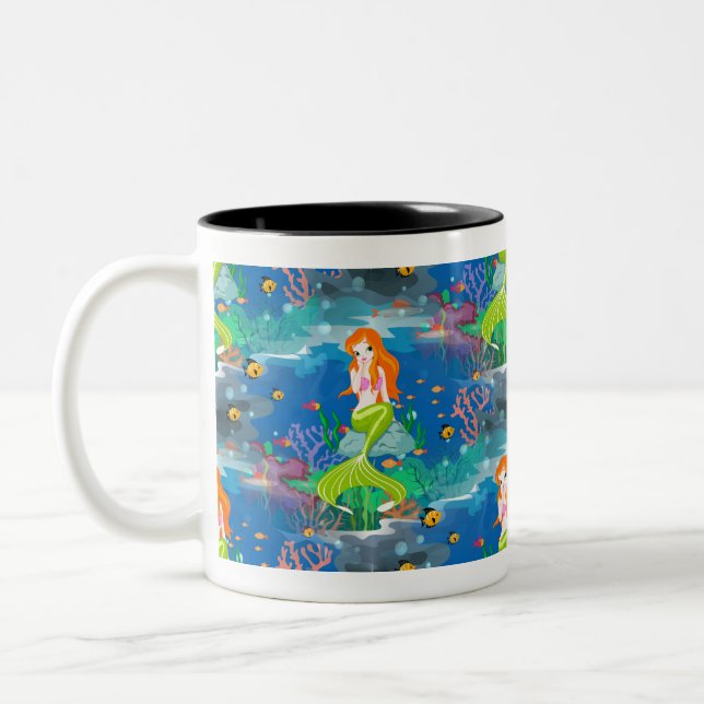Caneca De Café Em Dois Tons sereia ruiva (Esquerda)