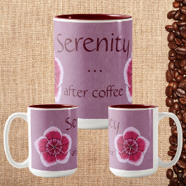 Caneca De Café Em Dois Tons Serenidade Após Café Dianthus Rosa