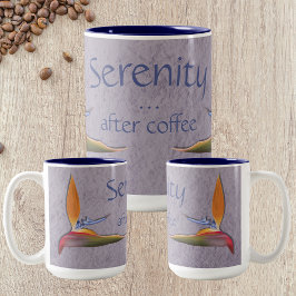 Caneca De Café Em Dois Tons Serenidade após café - Pássaro do Paraíso