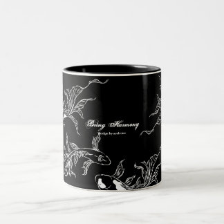 Caneca De Café Em Dois Tons Serenity Koi Art