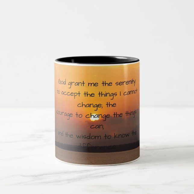 Caneca De Café Em Dois Tons Serenity Prayer Coffee Mug (Centro)