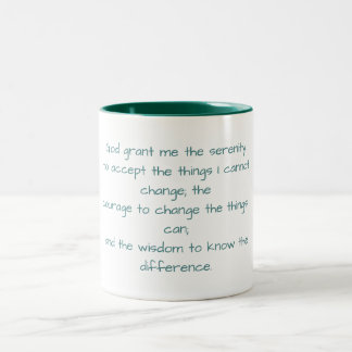 Caneca De Café Em Dois Tons Serenity Prayer Coffee Mug