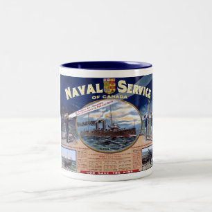 Caneca De Café Em Dois Tons Serviço naval de Canadá
