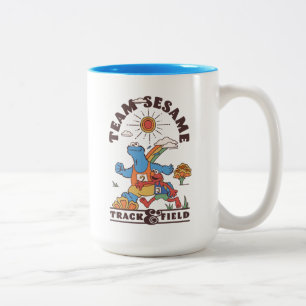 Caneca De Café Em Dois Tons Sesame Street Equipe Sesame Atletismo