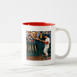 Caneca De Café Em Dois Tons Sessão autógrafo