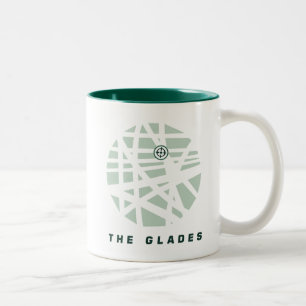 Caneca De Café Em Dois Tons Seta   Mapa da Cidade de Glades