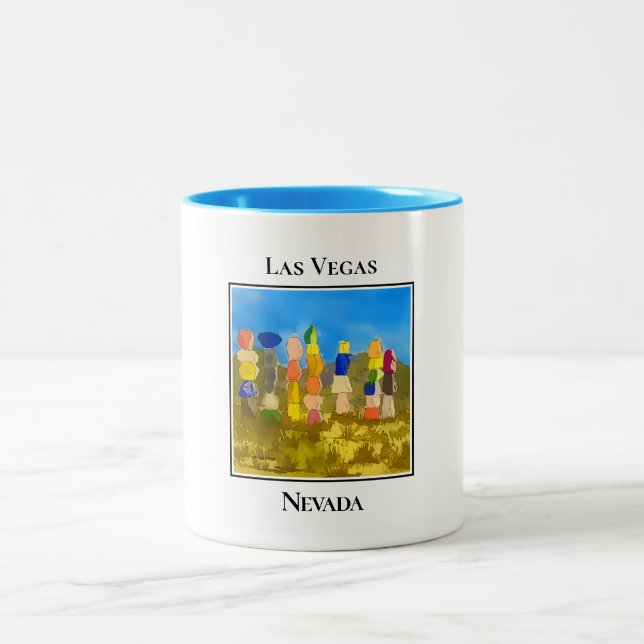Caneca De Café Em Dois Tons Sete Montanhas Mágicas, Las Vegas Nevada (Centro)