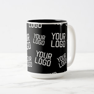 Caneca De Café Em Dois Tons Seu Design ou logotipo de empresa Colocação alea