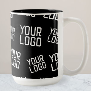 Caneca De Café Em Dois Tons Seu logotipo de design ou negócios Posicionament