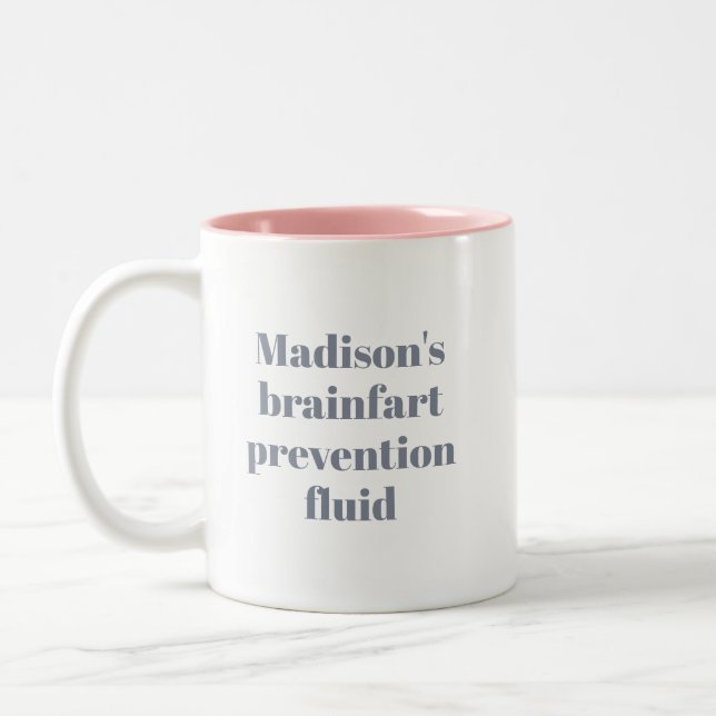 Caneca De Café Em Dois Tons Seu Nome / Texto Engraçado (Esquerda)