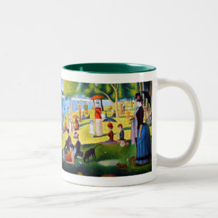 Caneca De Café Em Dois Tons Seurat: Um domingo no La Jatte grandioso