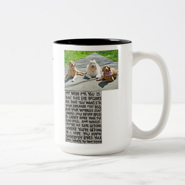 Caneca De Café Em Dois Tons Seus Cães Desejam Por Você. (Direita)