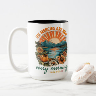 Caneca De Café Em Dois Tons Seus Compaixões São Novos...