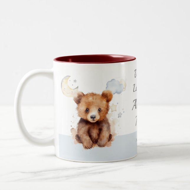 Caneca De Café Em Dois Tons Sexo - Urso Cugado Neutro (Esquerda)