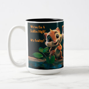 Caneca De Café Em Dois Tons Sexta-feira feliz!
