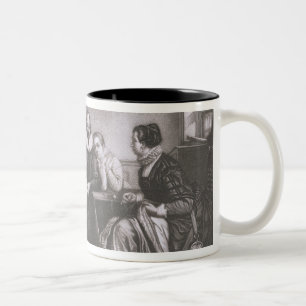 Caneca De Café Em Dois Tons Shakespeare com sua família, em Stratford, Recitin