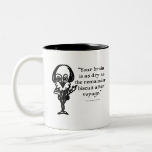 Caneca De Café Em Dois Tons Shakespeare insultos como você gosta