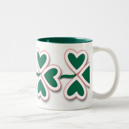 Caneca De Café Em Dois Tons Shamrock & Mais