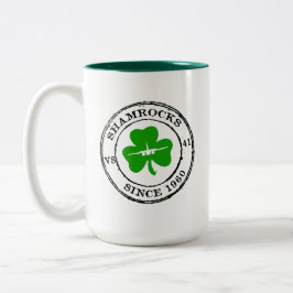 CANECA DE CAFÉ EM DOIS TONS SHAMROCKS DESDE 1960