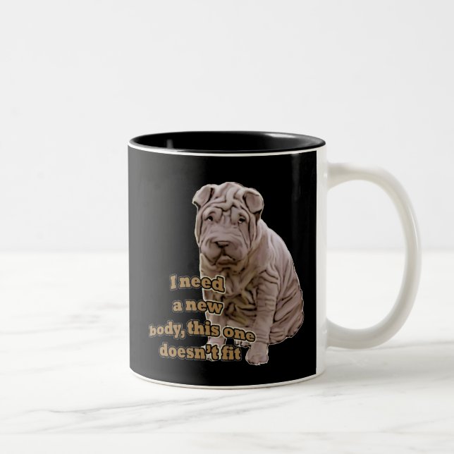 Caneca De Café Em Dois Tons Shar Pei (Direita)